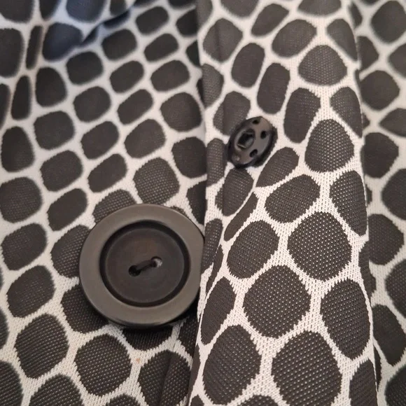 Maggie Barnes Lightweight Jacket Womens 3X Black White Polka Dot - Picture 6 of 9